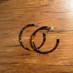 J. Crew Tortoise Shell Hoop Earrings